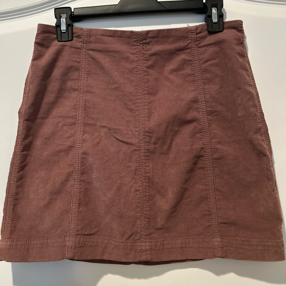 Free People Femme Brown Corduroy Mini Skirt - Size 8